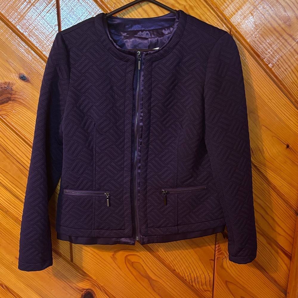 Elegant Purple Quilted Women's Jacket